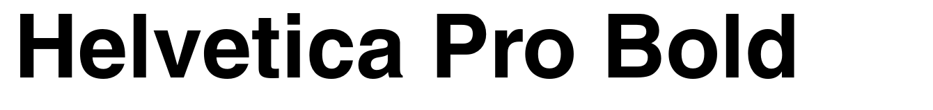 Helvetica Pro Bold